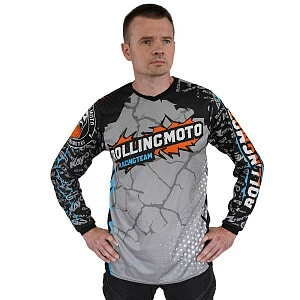 Джерси ROLLING MOTO Racing Team (сер/оранж, XXL)